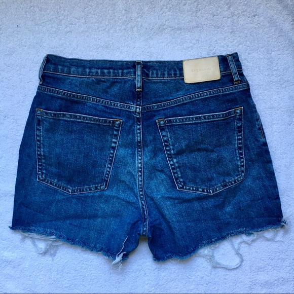EVERLANE The Cheeky Jean high waisted cutoff jean shorts size 29 - Picture 10 of 16